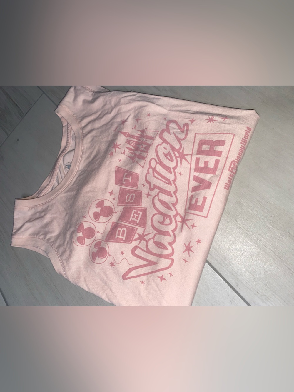 Disney Light Pink 'Best Vacation Ever' Girls' Tank Top